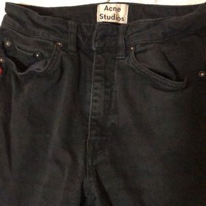 Black acne skinny jeans women